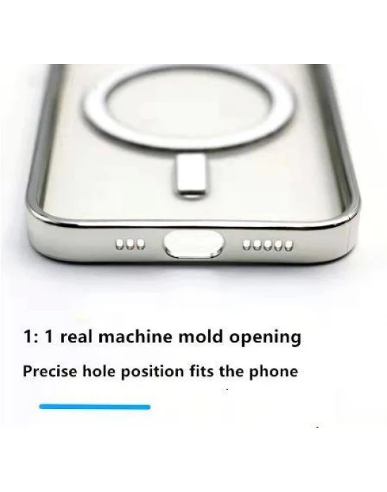 İphone 13 Pro Magsafe Uyumlu Parlak Lazer Telefon Kılıfı