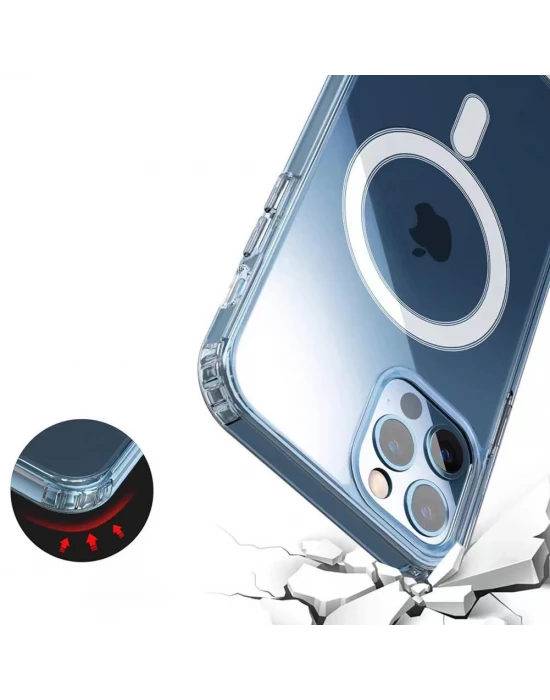 İphone 13 Pro Magsafe Uyumlu  Sert Şeffaf Kapak