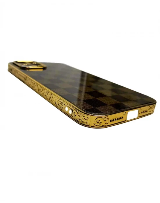 İphone 13 Pro Marble Case Mermer Desenli Cam Telefon Kılıfı