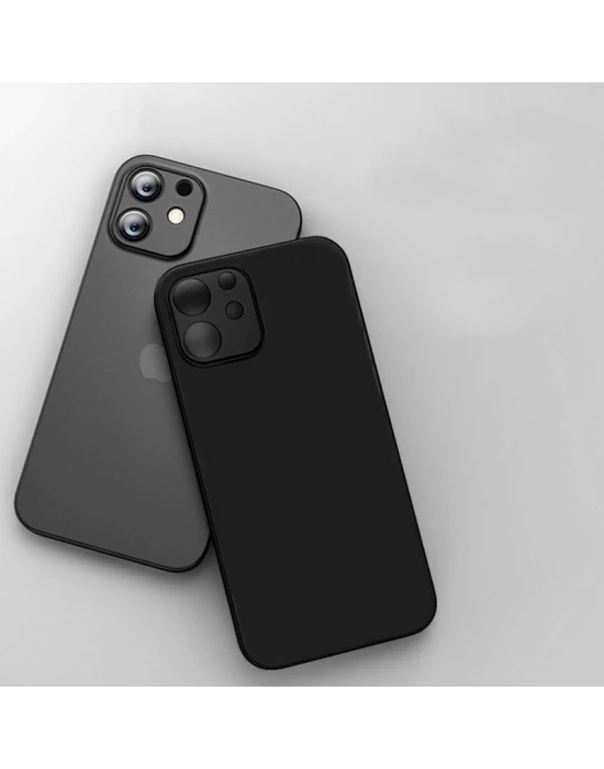 İphone 13 Pro Max 0,2 mm Buzlu Ultra ince Yumuşak Silikon Kamera Korumalı Slim Kılıf