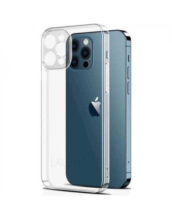 iPhone 13 Pro Max Kamera Korumalı Şeffaf Tıpalı Silikon Kılıf