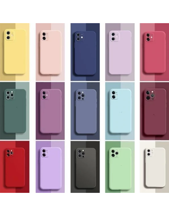 iPhone 13 Pro Max Lansman Likid Silikon Kamera Korumalı Kılıf