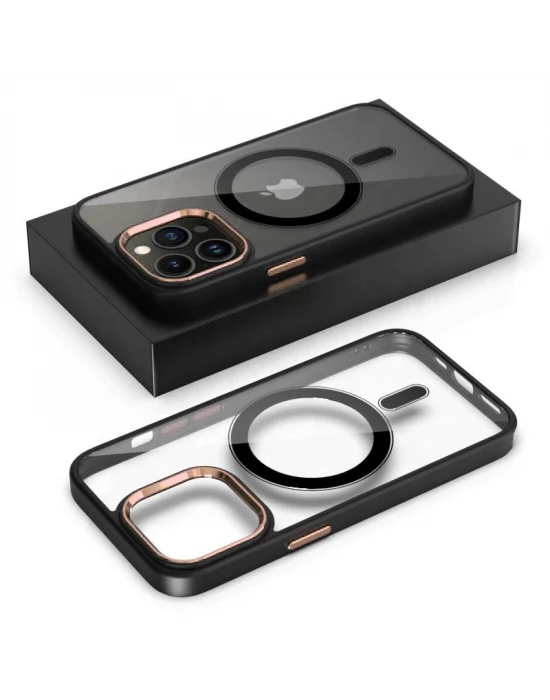 İphone 13 Pro Max Magsafe Leon Çerçeveli Cep Telefonu Kılıfı