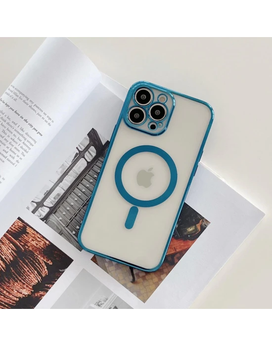 İphone 13 Pro Max Magsafe Uyumlu Parlak Lazer Telefon Kılıfı