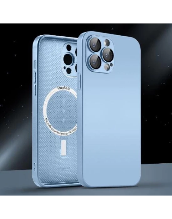 İphone 13 Pro Max Uyumlu Magsafe Ag Glass Buzlu Cep Telefopnu Kılıfı