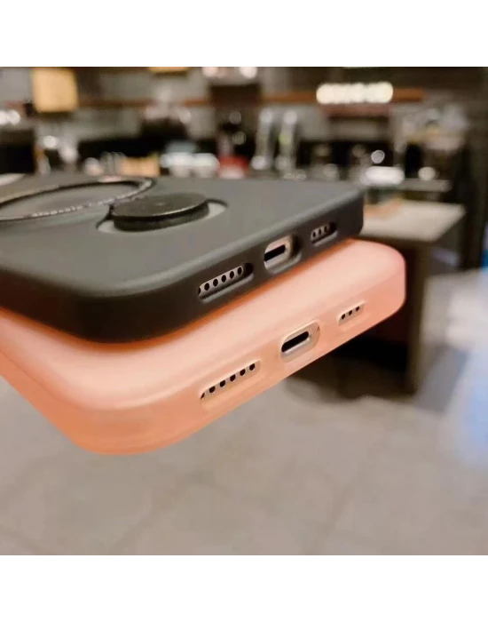 İphone 13 Stantlı Buzlu Sert Magsafe Telefon Kılıfı