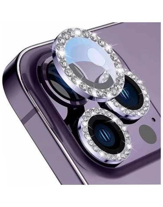 İphone 14-15 Pro -14-15 Pro Max Uyumlu Taşlı Lens Koruma