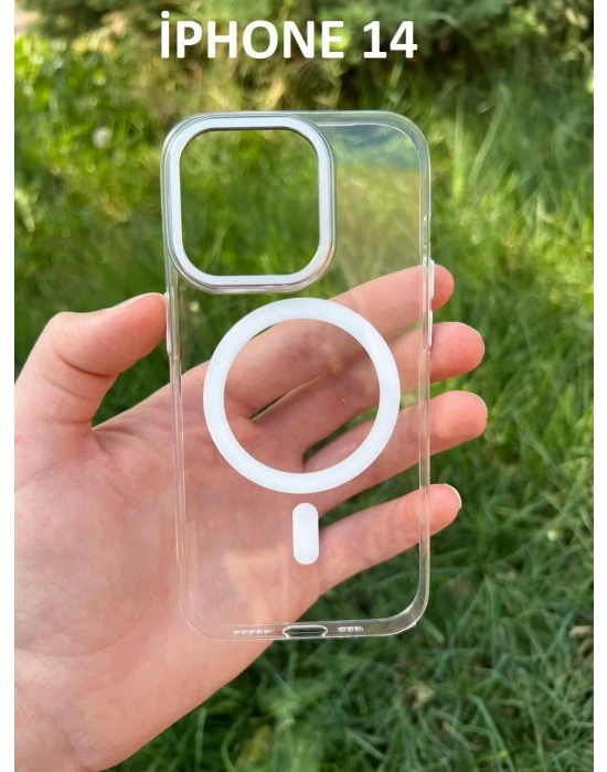 İphone 14 Hybrid Magsafe Animasyonlu Sararmaz Kılıf