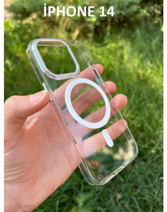 İphone 14 Hybrid Magsafe Animasyonlu Sararmaz Kılıf