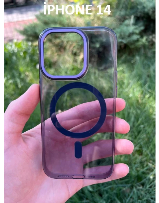 İphone 14 Hybrid Magsafe Animasyonlu Sararmaz Kılıf