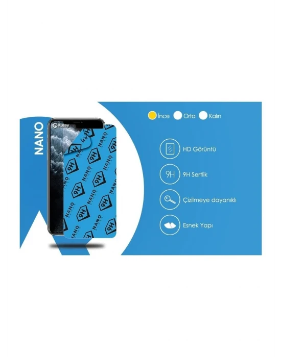 İphone 14 ile Uyumlu Okmore Nano Esnek 9H Ekran Koruyucu
