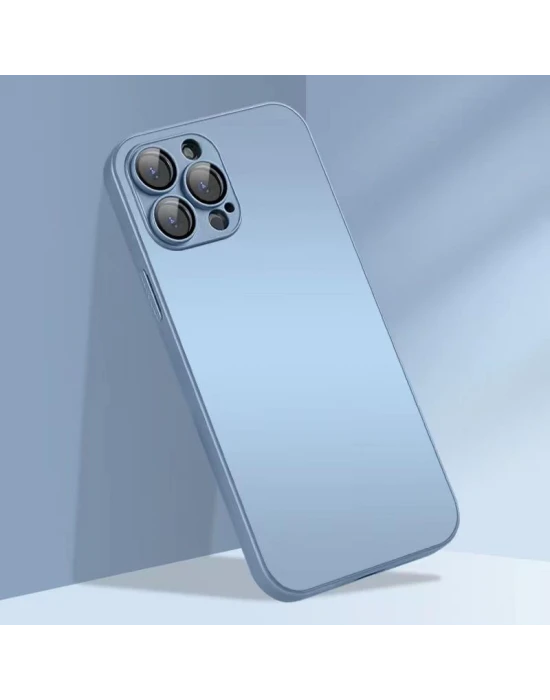 İphone 14 Mat Elektro Cam Telefon Kılıfı