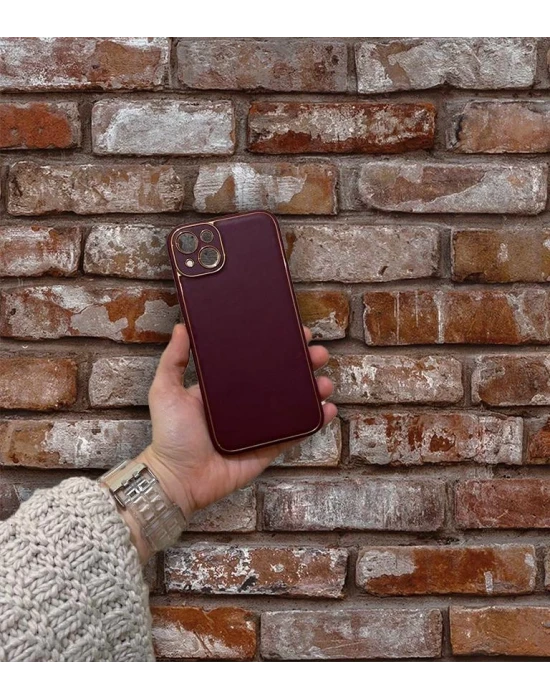 İphone 14 Plus Deri Görünümlü Coco Telefon Kılıfı-Kılıf