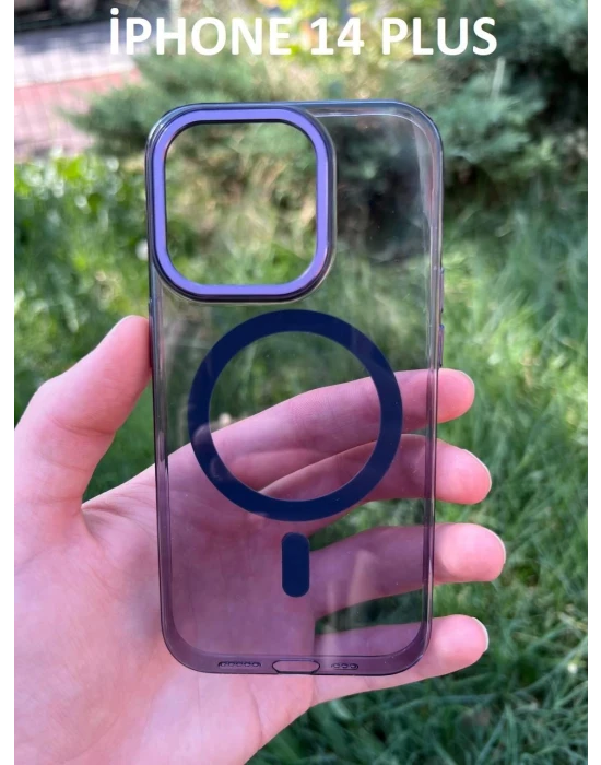 İphone 14 Plus Hybrid Magsafe Animasyonlu Sararmaz Kılıf