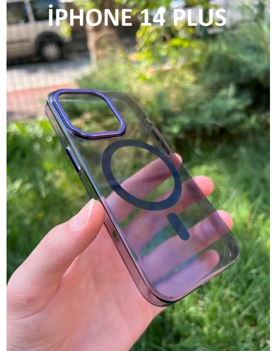 İphone 14 Plus Hybrid Magsafe Animasyonlu Sararmaz Kılıf