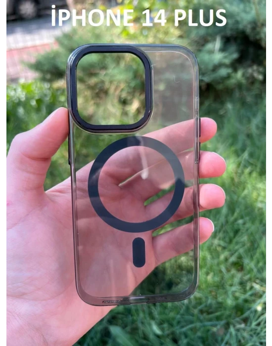 İphone 14 Plus Hybrid Magsafe Animasyonlu Sararmaz Kılıf