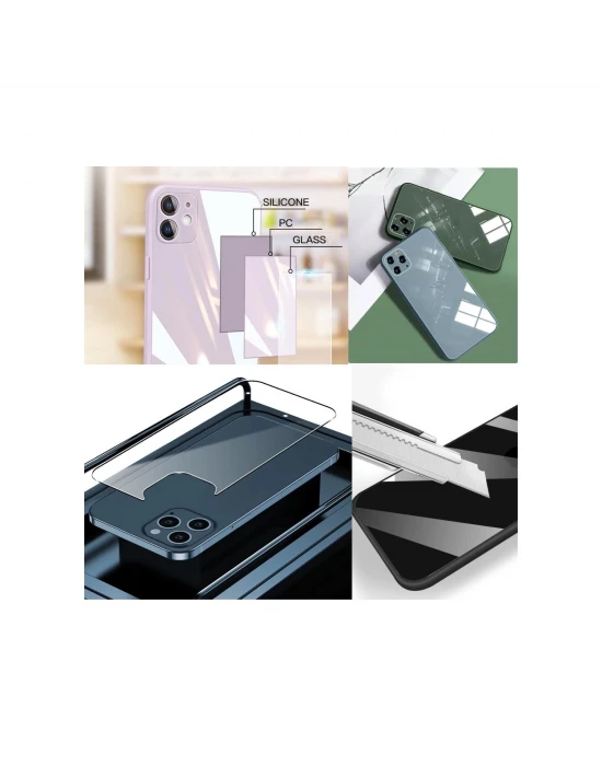 İphone 14 Plus Kamera Korumalı Cam Telefon Kılıfı&Kılıf