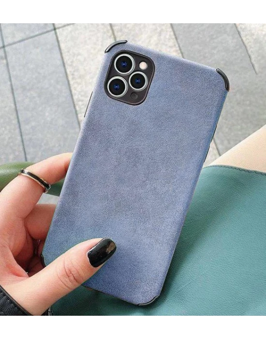 İphone 14 Plus Köşe Korumalı Antik Deri Telefon Kılıfı