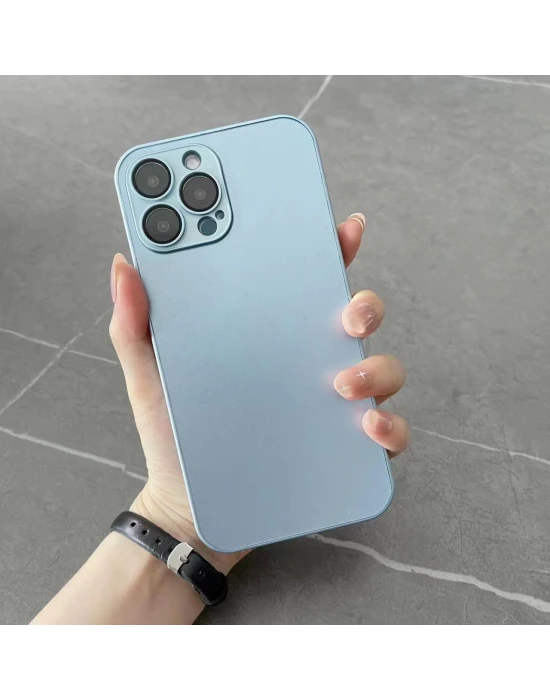 İphone 14 Plus Mat Elektro Cam Telefon Kılıfı