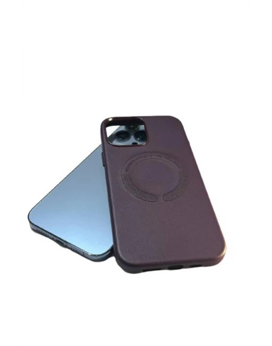 İphone 14 Pro Magsafe Leather Telefon Kılıfı Kılıf