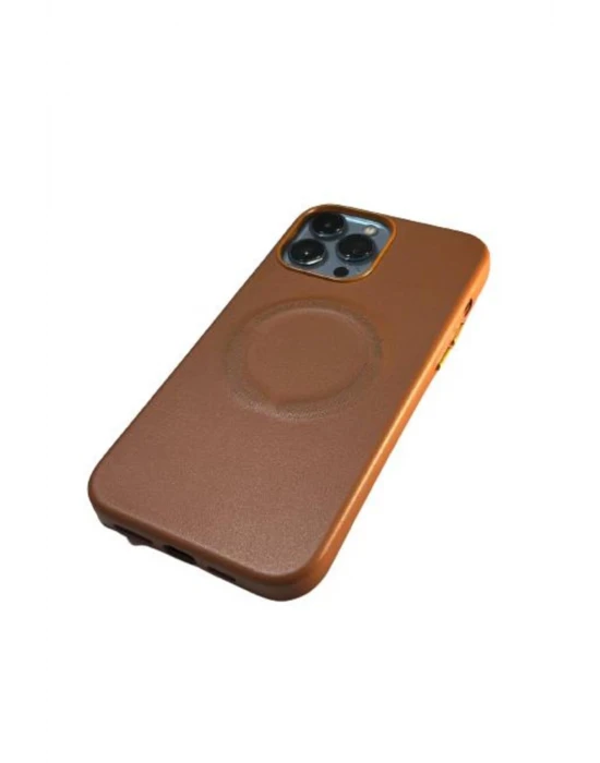 İphone 14 Pro Magsafe Leather Telefon Kılıfı Kılıf