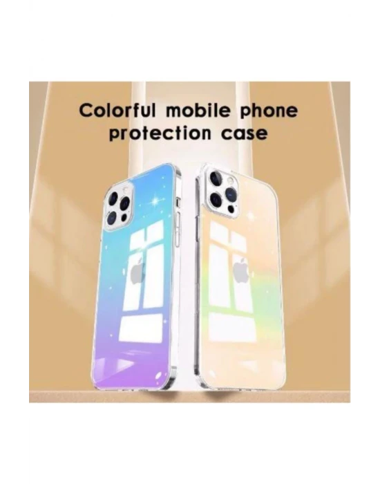 İphone 14 Pro Max Gökkuşağı Rainbow Kılıf Telefon Kılıfı