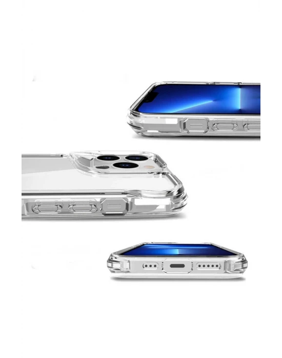İphone 14 Pro Max T-Max Şeffaf Silikon Telefon Kılıfı