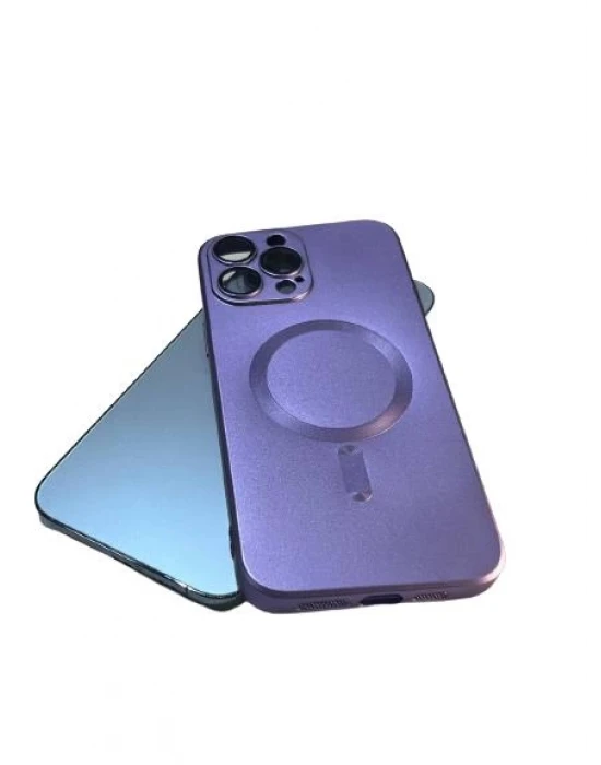 İphone 14 Pro Metalic Magsafe Silikon Kılıf