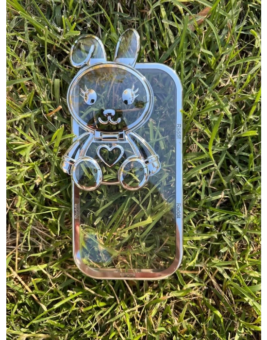 İphone 14 Pro Stantlı Rabbit Silikon Telefon Kılıfı