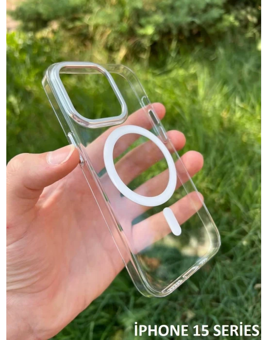 İphone 15 Hybrid Magsafe Animasyonlu Sararmaz Kılıf