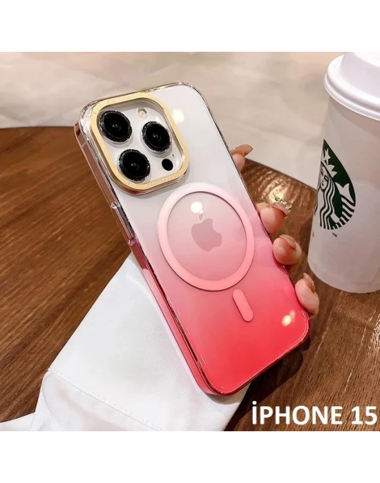 İphone 15 Pixel Sert Magsafe Uyumlu Telefon Kılıfı