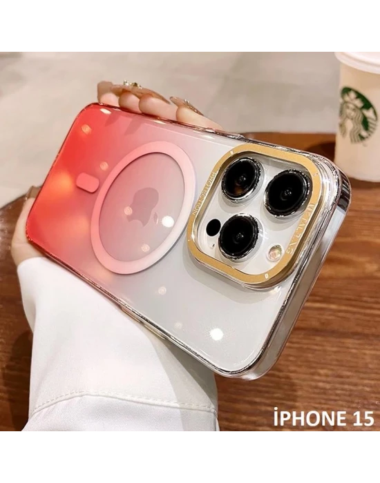 İphone 15 Pixel Sert Magsafe Uyumlu Telefon Kılıfı