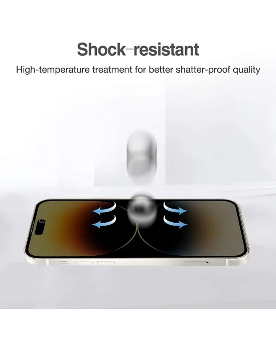 İphone 15 Plus Anti Statik Tam Kaplayan Hayalet Kırılmaz Cam