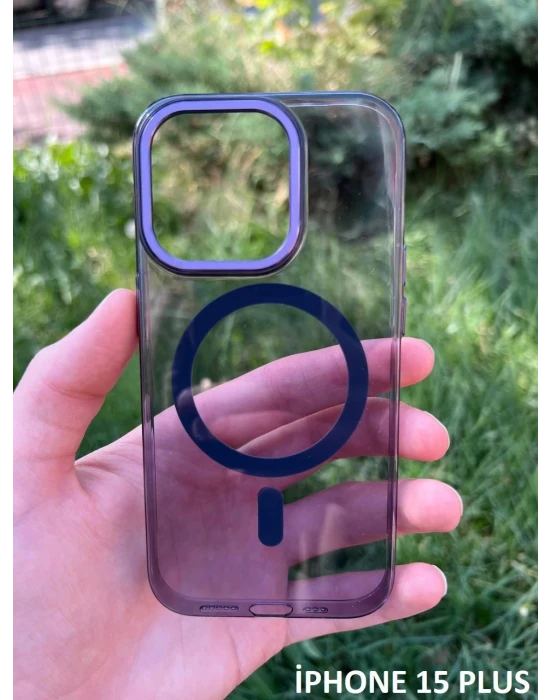 İphone 15 Plus Hybrid Magsafe Animasyonlu Sararmaz Kılıf