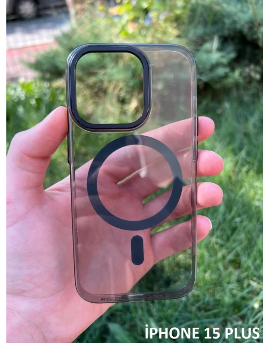 İphone 15 Plus Hybrid Magsafe Animasyonlu Sararmaz Kılıf