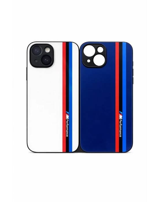 İphone 15 Plus ile Uyumlu Desenli Cam Telefon Kılıfı