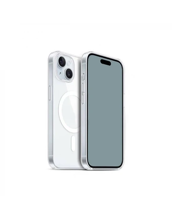 İphone 15 Plus Magsafe Sert Şeffaf Telefon Kılıfı