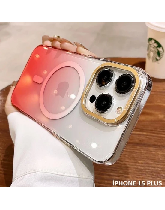 İphone 15 Plus Pixel Sert Magsafe Uyumlu Telefon Kılıfı