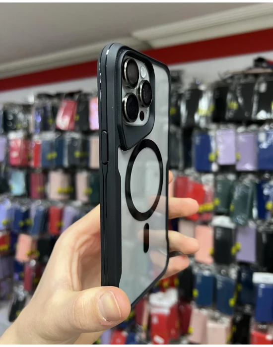 İphone 15 Plus T-Max MagSafe Uyumlu Siyah Silikon Kılıf