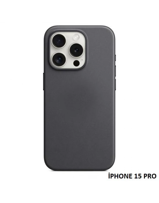 iPhone 15 Pro için MagSafe özellikli Mikro Dokuma Kılıf