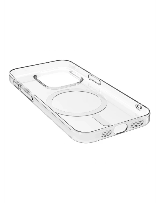 İphone 15 Pro Magsafe Sert Şeffaf Telefon Kılıfı