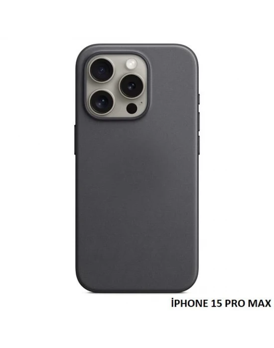 iPhone 15 Pro Max için MagSafe özellikli Mikro Dokuma Kılıf