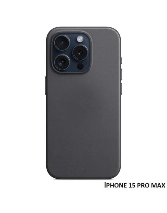 iPhone 15 Pro Max için MagSafe özellikli Mikro Dokuma Kılıf