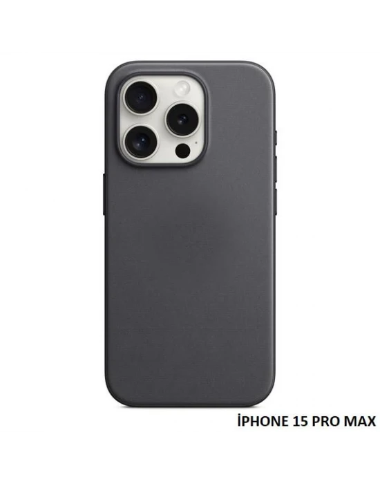 iPhone 15 Pro Max için MagSafe özellikli Mikro Dokuma Kılıf