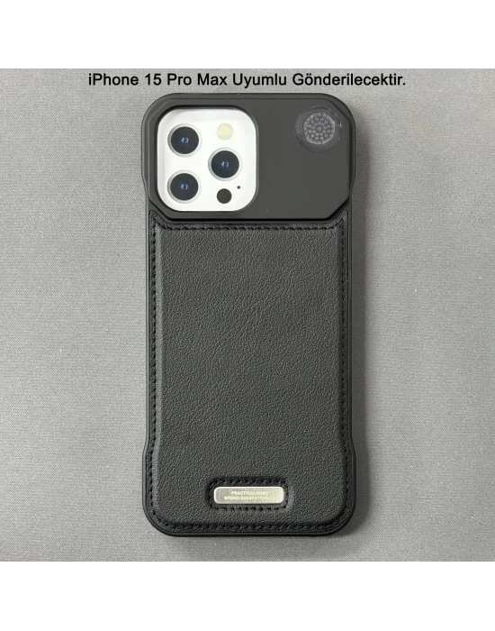 iPhone 15 Pro Max Parfümlü Koku Hazneli MagSafe Uyumlu Deri Kılıf