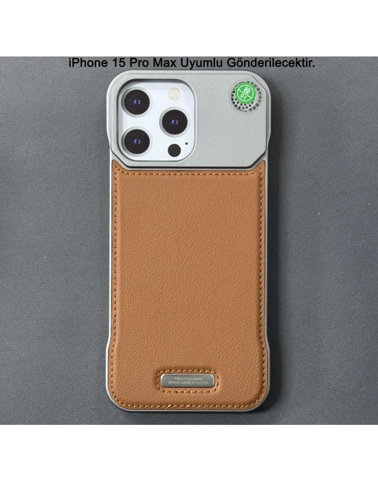 iPhone 15 Pro Max Parfümlü Koku Hazneli MagSafe Uyumlu Deri Kılıf