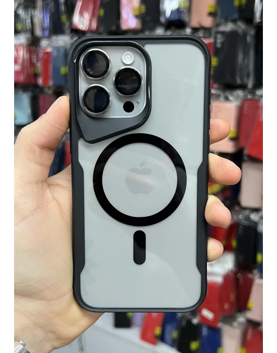 İphone 15 Pro Max T-Max MagSafe Uyumlu Siyah Silikon Kılıf