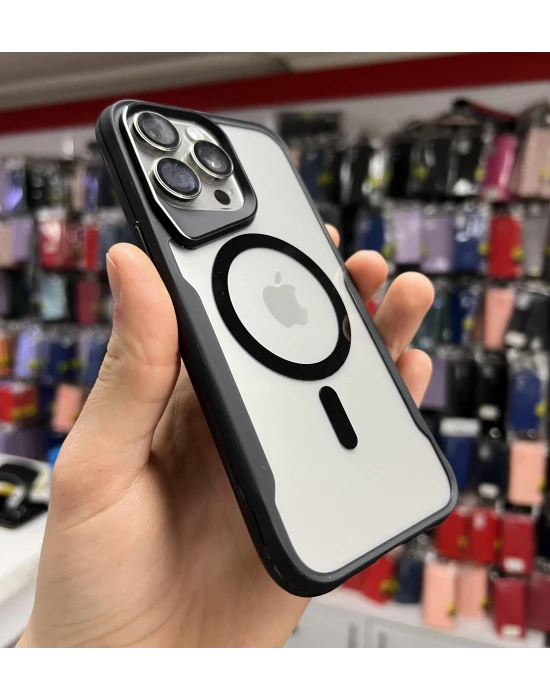 İphone 15 Pro Max T-Max MagSafe Uyumlu Siyah Silikon Kılıf