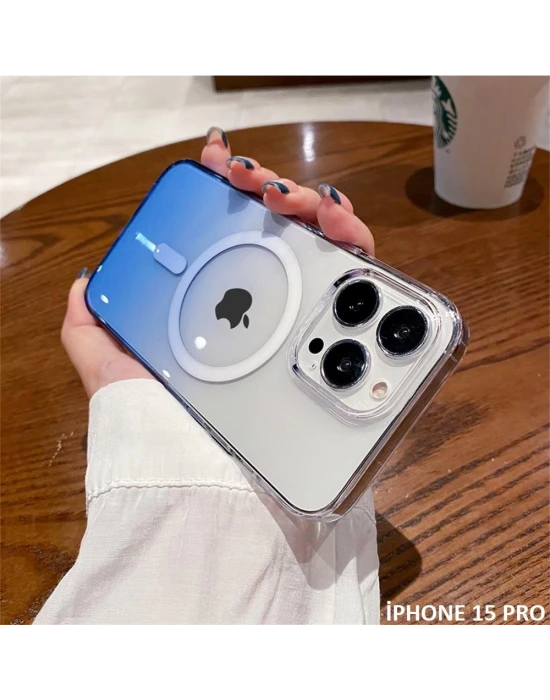 İphone 15 Pro Pixel Sert Magsafe Uyumlu Telefon Kılıfı