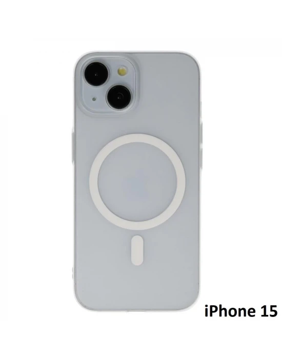 İphone 15 Tuna Buzlu Sert İnce Magsafe Telefon Kılıfı